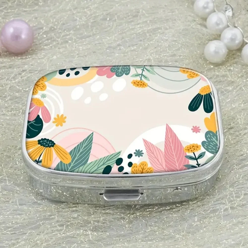 NEW| Pill Box Cute Floral Portable Case Medicine Organizer